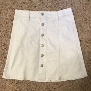 White Denim Skirt